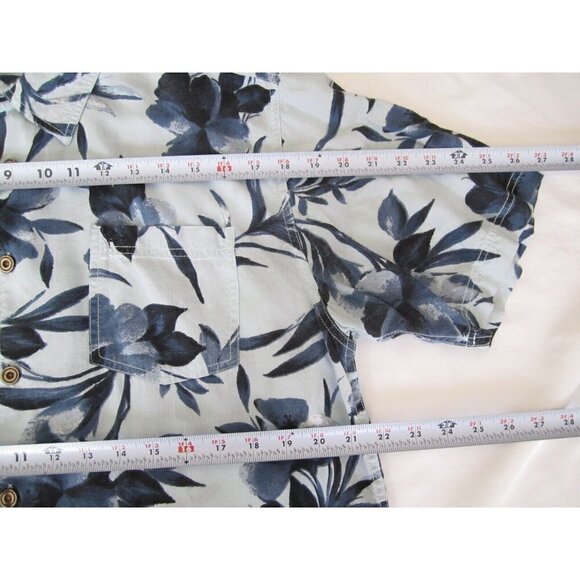 Men's Honolua Floral Pattern Button Up Short Sleeve Shirt Sz L (MT264) - Picture 7 of 11